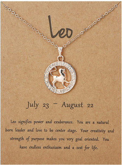 Zodiac Sign Constellations Pendant Necklace