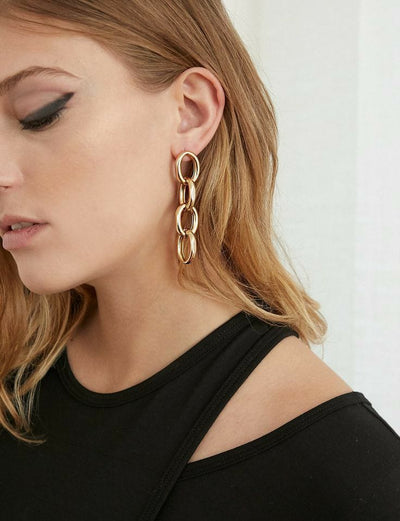 Thick Link Chain Earrings