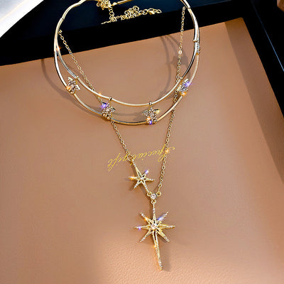 Multi Stars Clavicle Layered Necklace