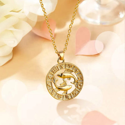 Zodiac Sign Constellations Pendant Necklace