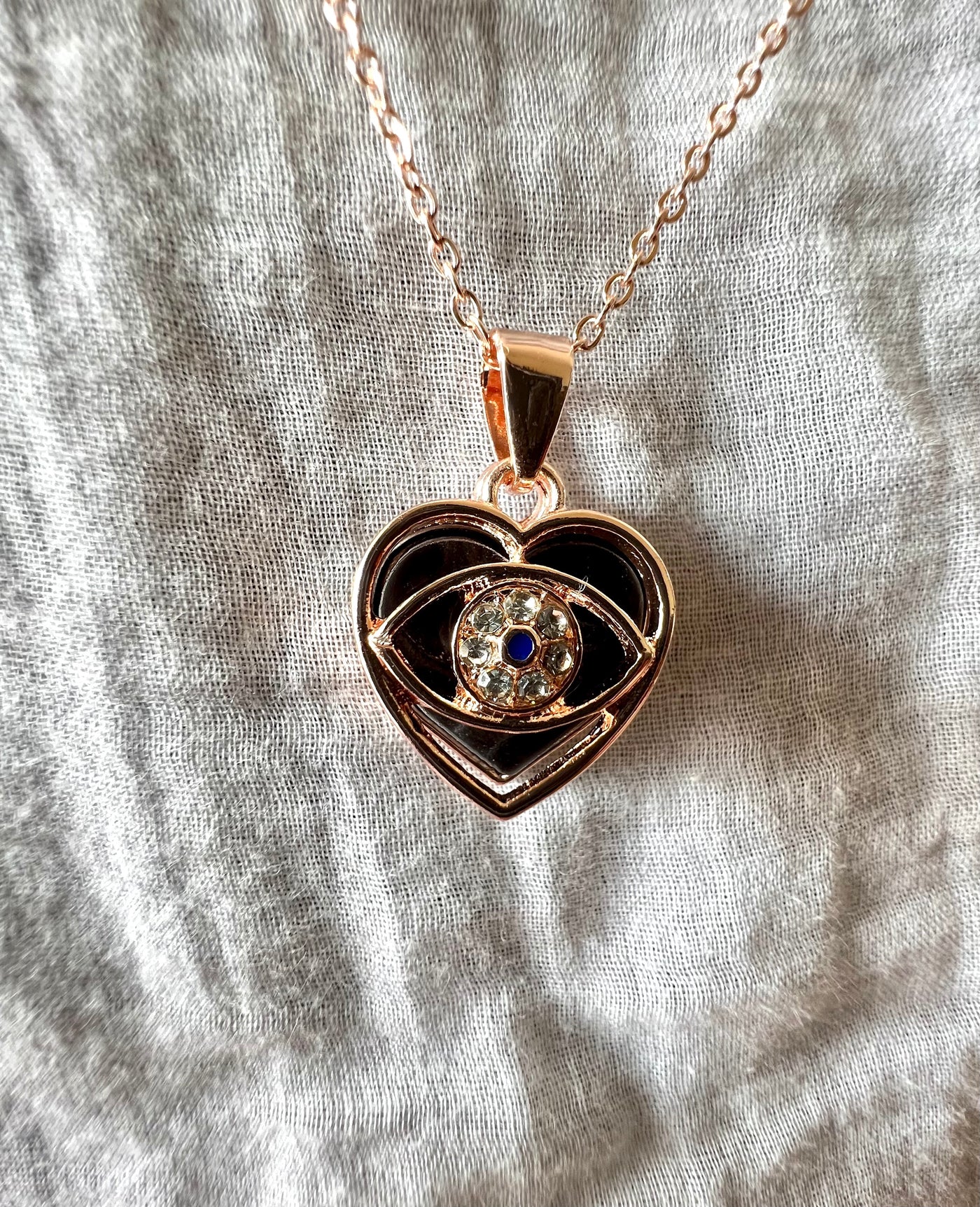 Heart With Evil Eye Necklace