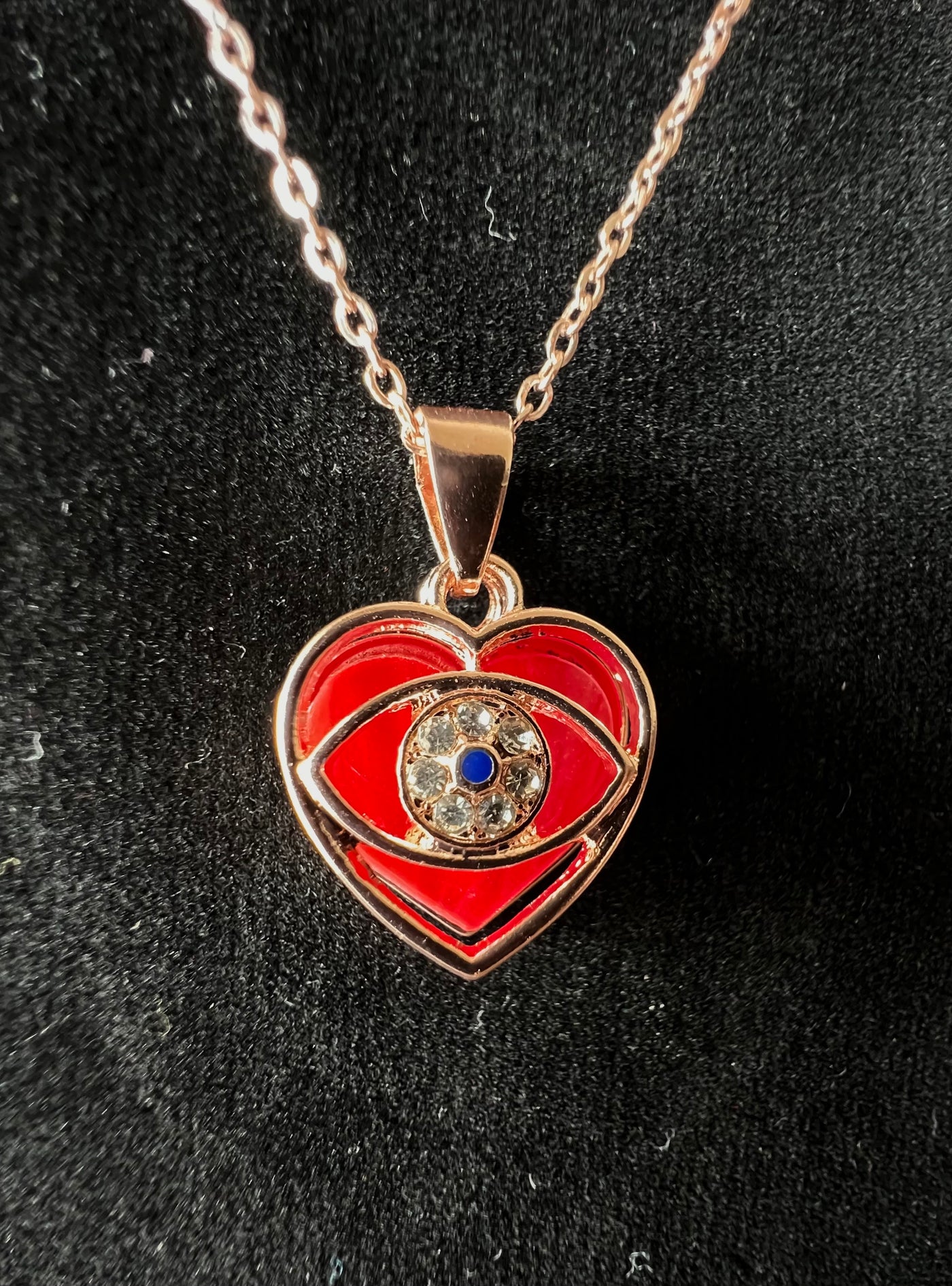 Heart With Evil Eye Necklace